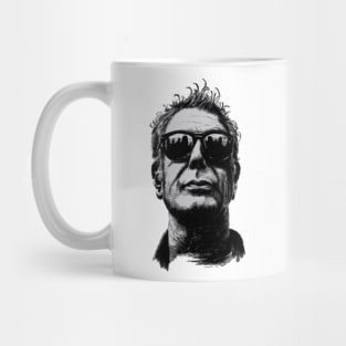 Anthony Bourdain Pencilart Mug